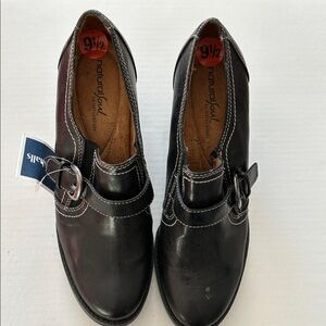 Natural Soul Black Buckle Shoes